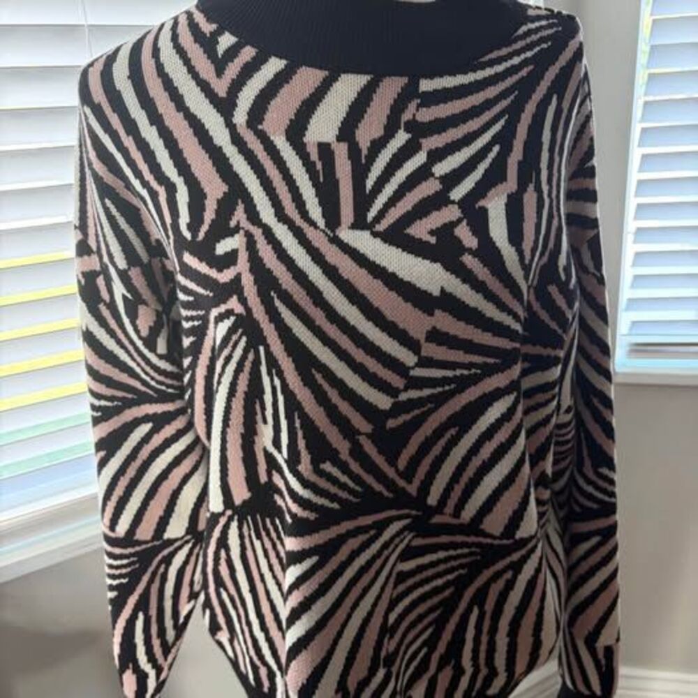 Ann Klein , mock neck cotton sweater